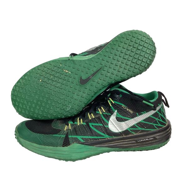 Nike Lunar TR1 LE Oregon Men\'s Sz 11.5 Emerald Green/Black Low Top 654283-037 main image 7